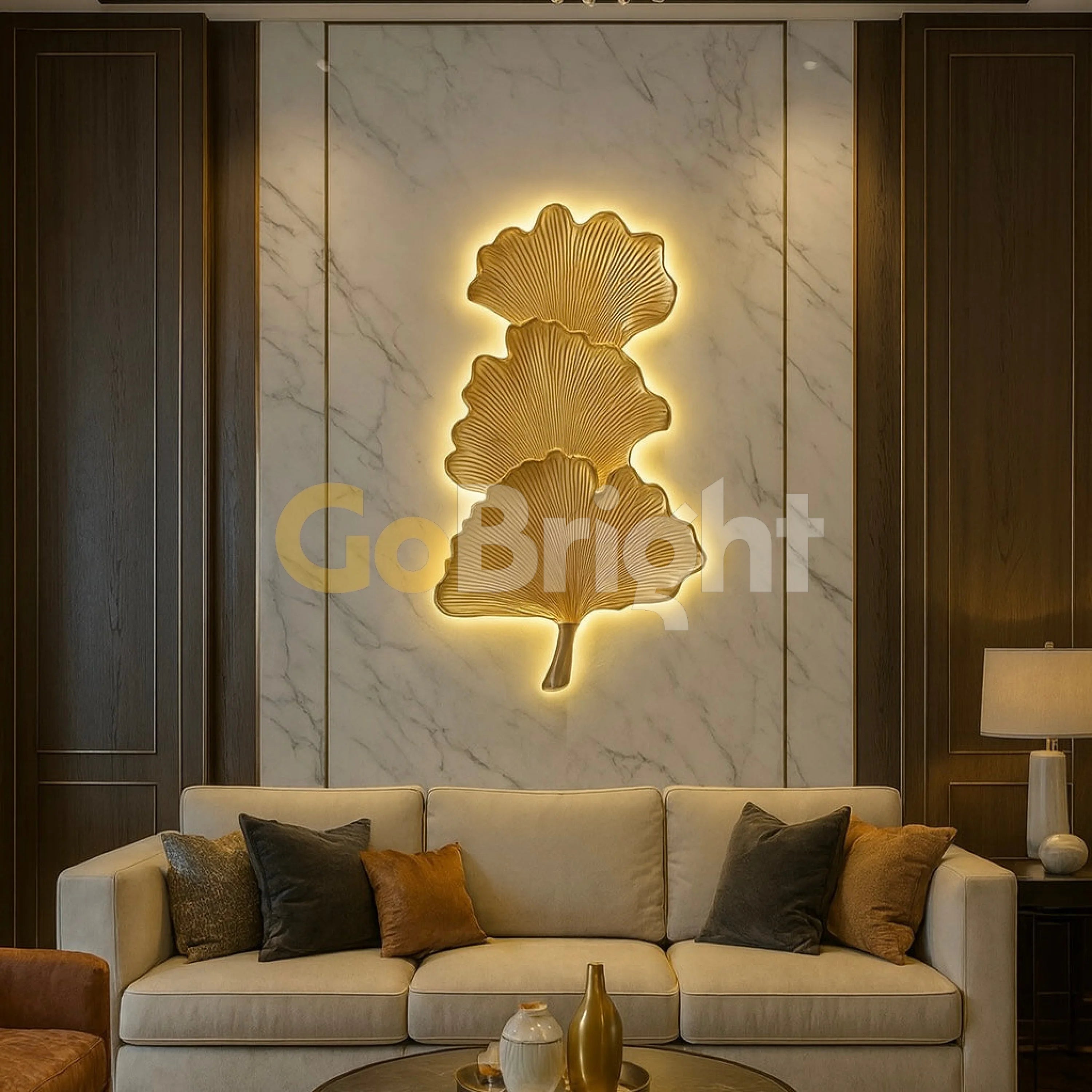 Aplica LED 60cm 20W Lasabra 3 Tipuri de Lumini Auriu