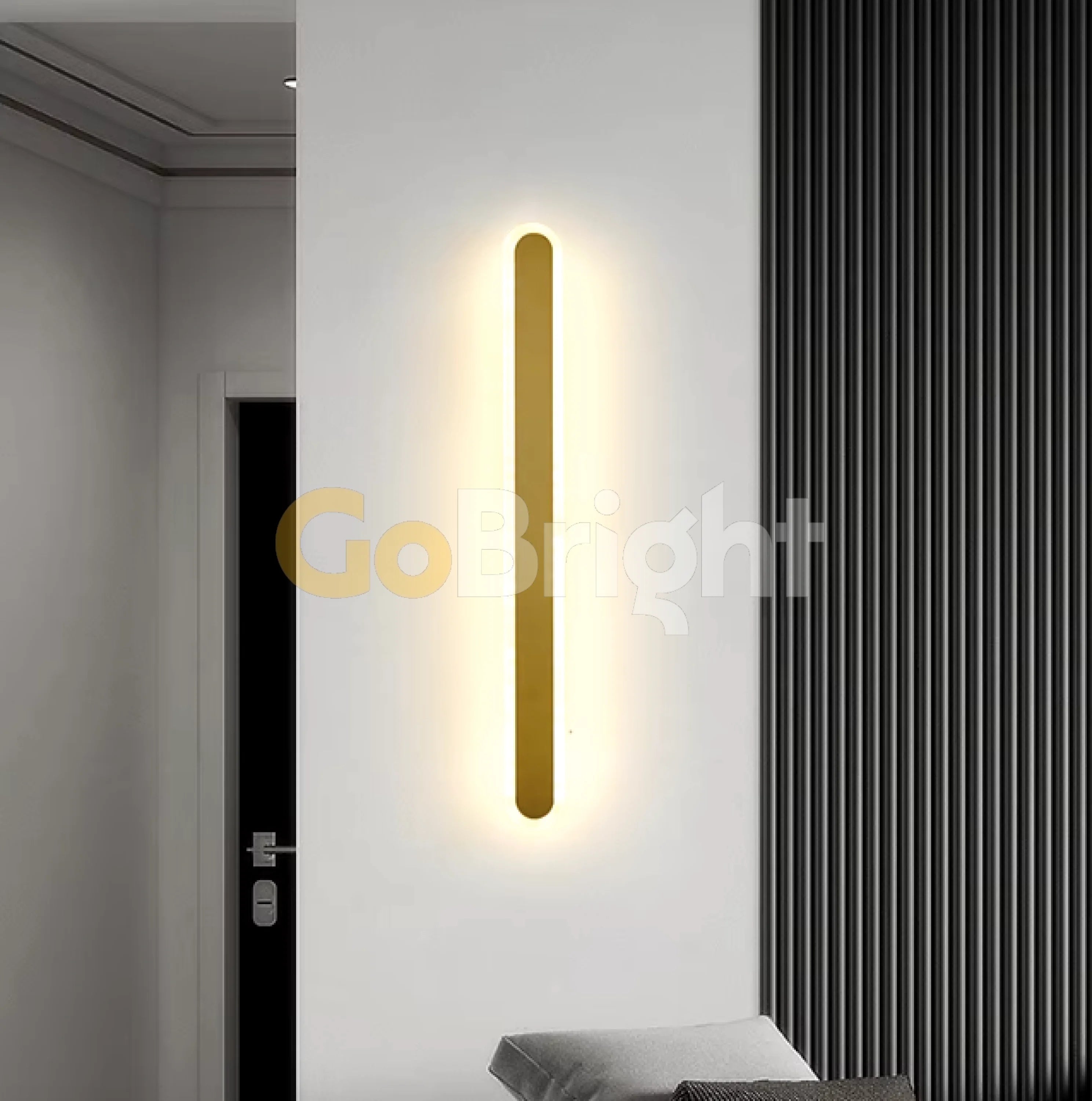 Aplica LED 60cm 48W Urban 3 Tipuri de Lumini Auriu
