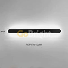 Aplica LED 60cm 48W Urban 3 Tipuri de Lumini Negru