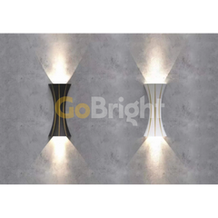 Aplica LED Exterior Cube Lumina Calda 3000K 10W 30cm Alb + Auriu