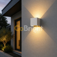 Aplica LED Exterior Cube Lumina Calda 3000K 2x3W Alb