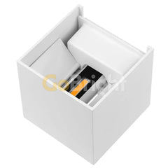 Aplica LED Exterior Cube Lumina Calda 3000K 2x3W Alb
