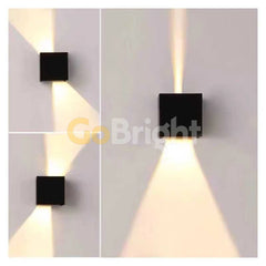 Aplica LED Exterior Cube Lumina Calda 3000K 2x3W Negru