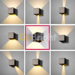 Aplica LED Exterior Cube Lumina Calda 3000K 2x3W Negru