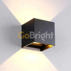 Aplica LED Exterior Cube Lumina Calda 3000K 2x3W Negru