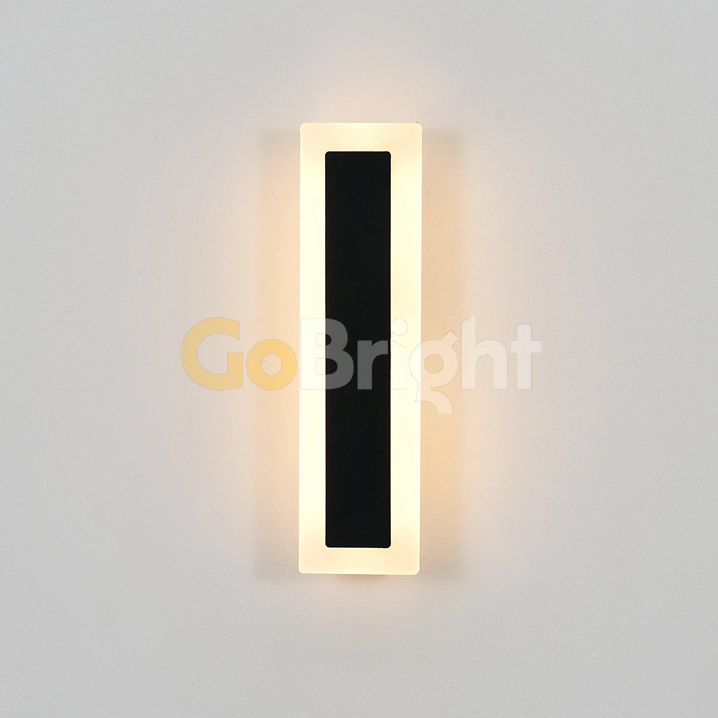 Aplica LED Exterior Cube Lumina Calda 3000K 30cm 8W Negru