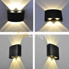 Aplica LED Exterior Cube Lumina Calda 3000K 4x1W Negru