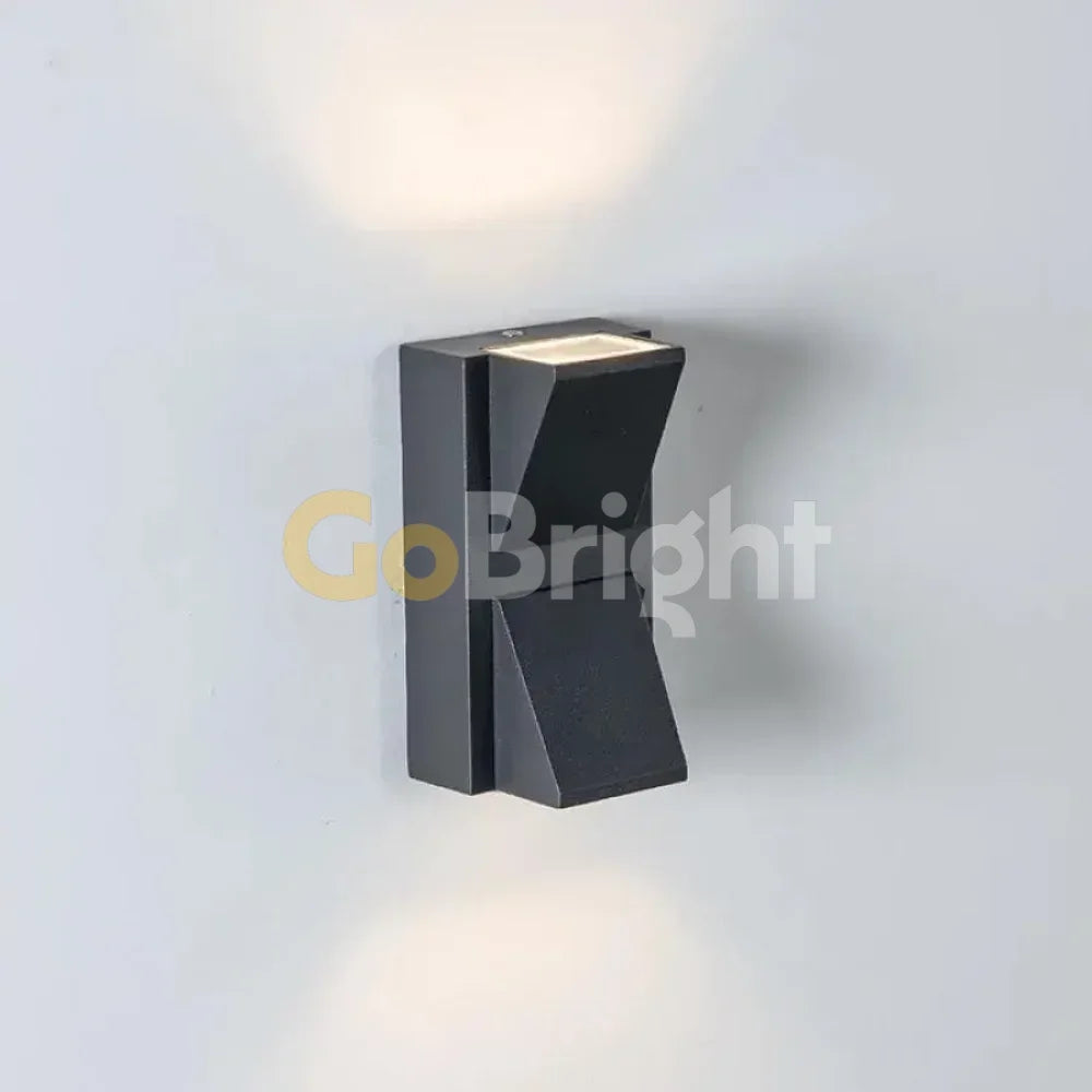 Aplica LED Exterior Cube Lumina Calda 3000K 6W Negru