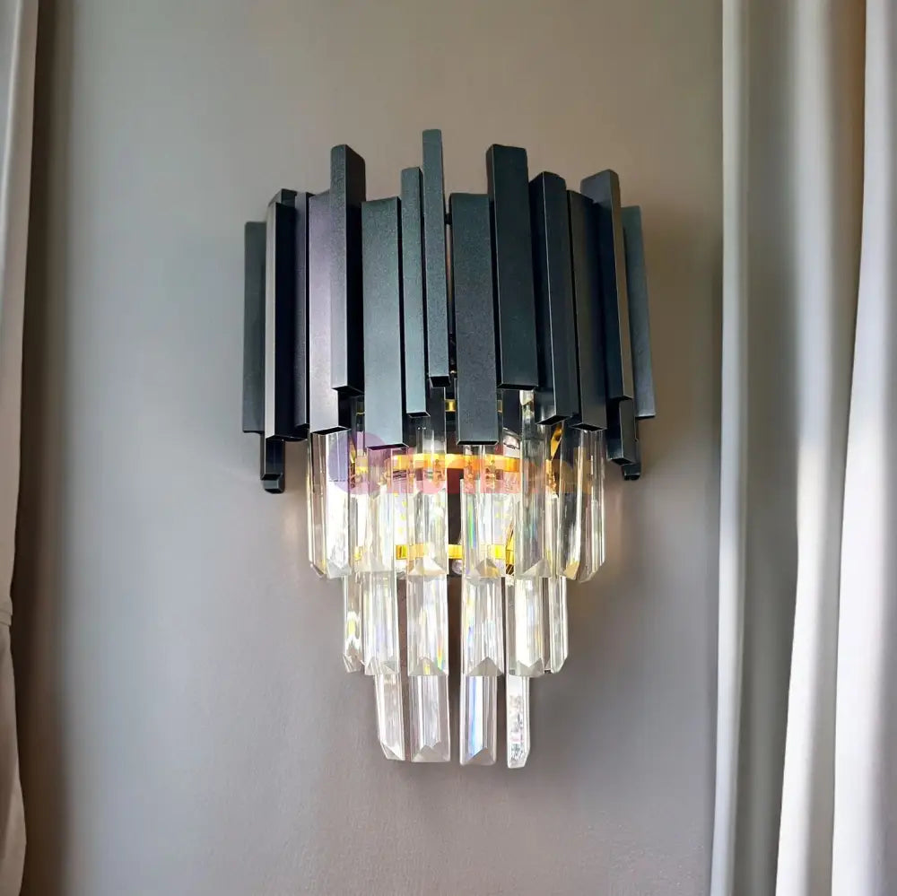 Aplica Cristal Lauren 2xE27 Negru