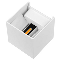 Aplica LED Exterior Cube Lumina Calda 3000K 2x3W Alb