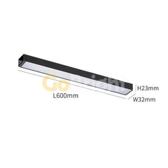 Banda LED 20W Lumina Neutra Sina Magnetica Aplicata Negru