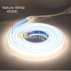 Banda LED COB 220V IP65 Lumina Neutra 8W/m 100m/rola Alimentator Inclus