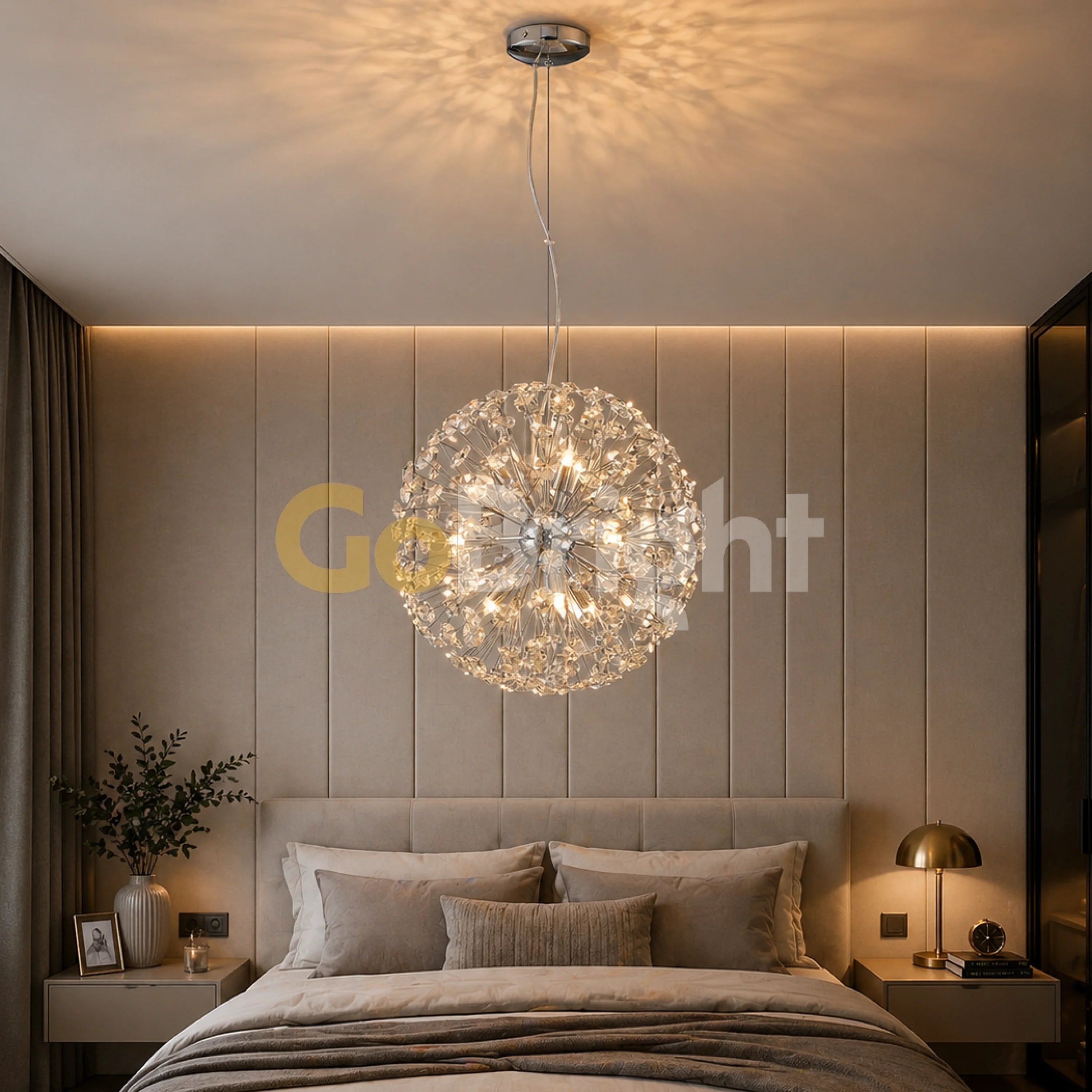 Candelabru Comet Diametru 40cm Argintiu