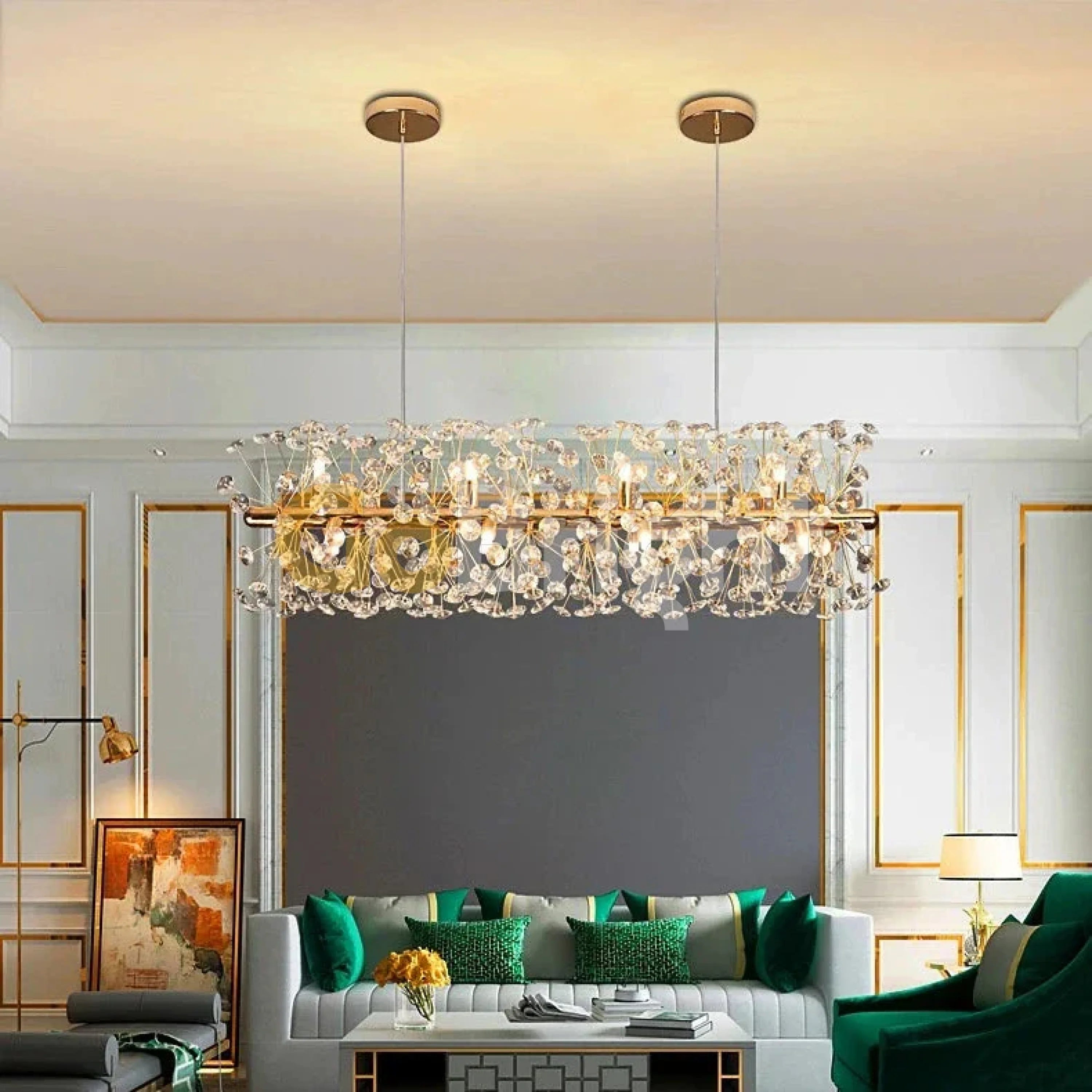 Candelabru Comet Diametru 90cm x 30cm Auriu