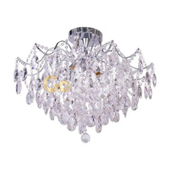 Candelabru Cristal Clover 6xE27 Diametru 60cm Crom