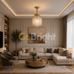 Candelabru Crux Diametru 30cm Auriu + Alb