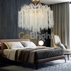 Candelabru Crux Diametru 80cm Auriu + Alb