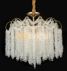 Candelabru Crux Diametru 80cm Auriu + Alb