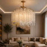 Candelabru Crux Diametru 80cm Auriu + Alb