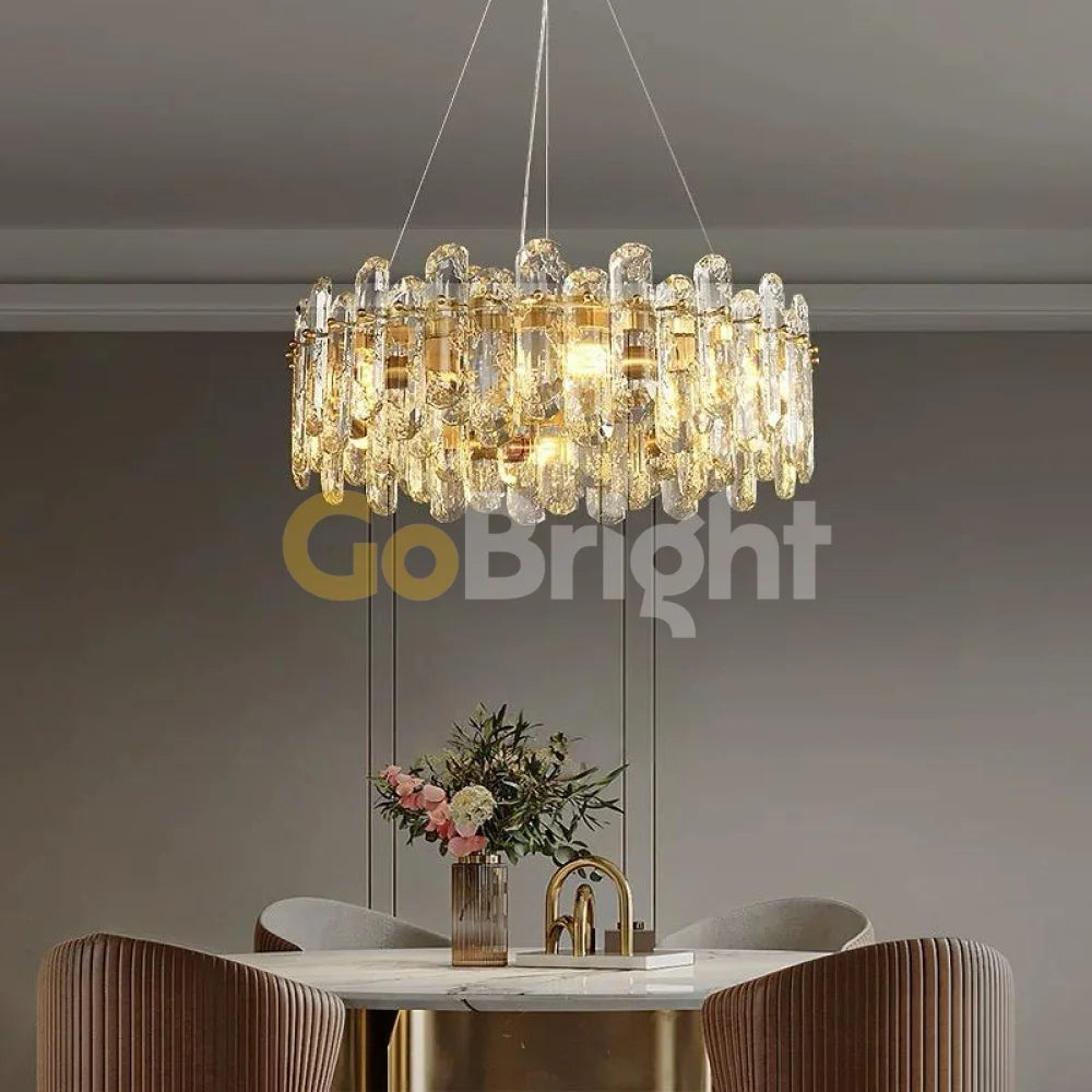 Candelabru Crystal 5XE14 Diametru 40cm Auriu