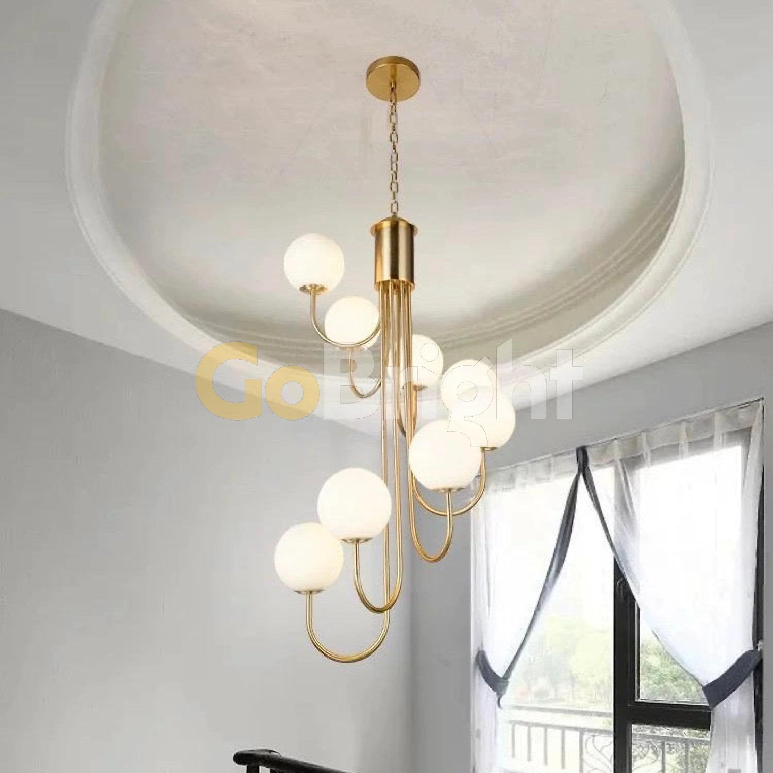 Candelabru Globuri Ziva 8xE27 Auriu