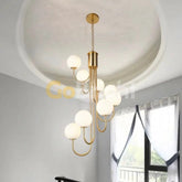 Candelabru Globuri Ziva 8xE27 Auriu