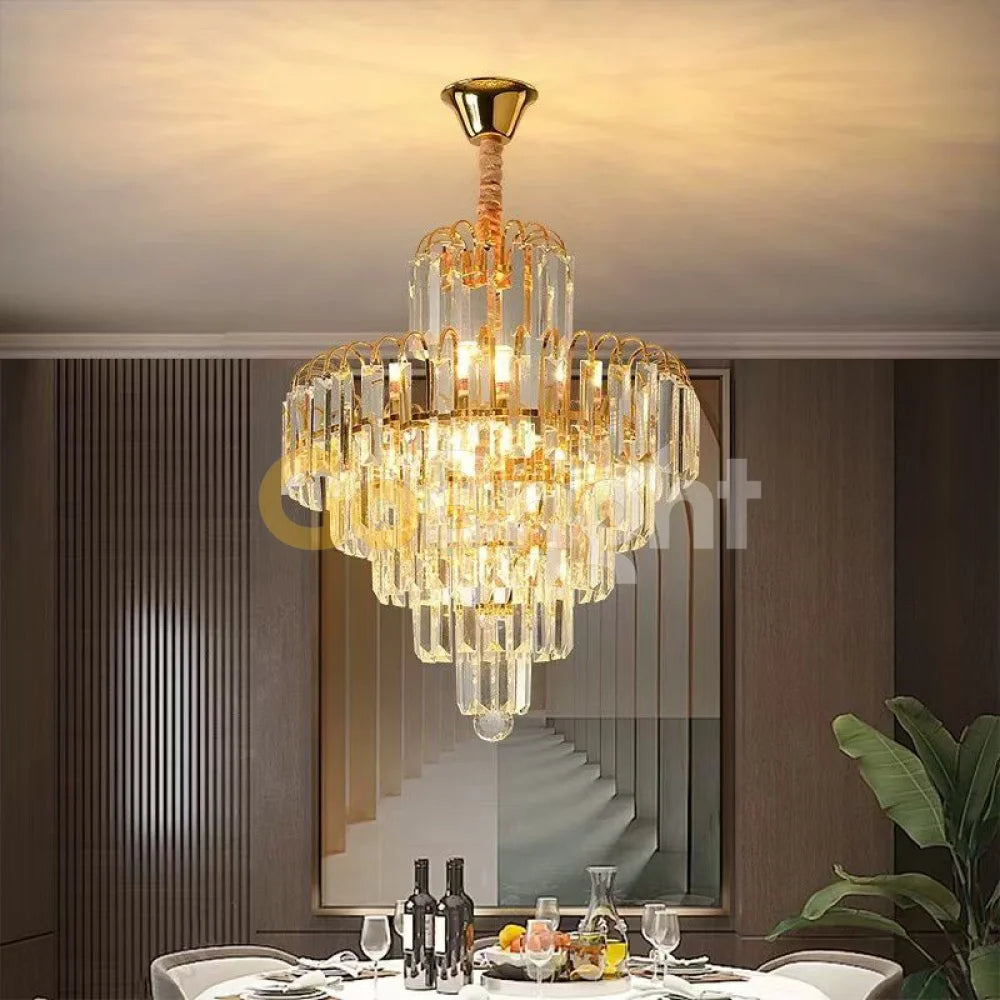 Candelabru Ivory 5xE14 Diametru 40cm Auriu