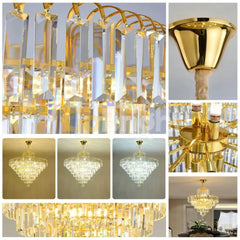 Candelabru Ivory 8xE14 Diametru 50cm Auriu