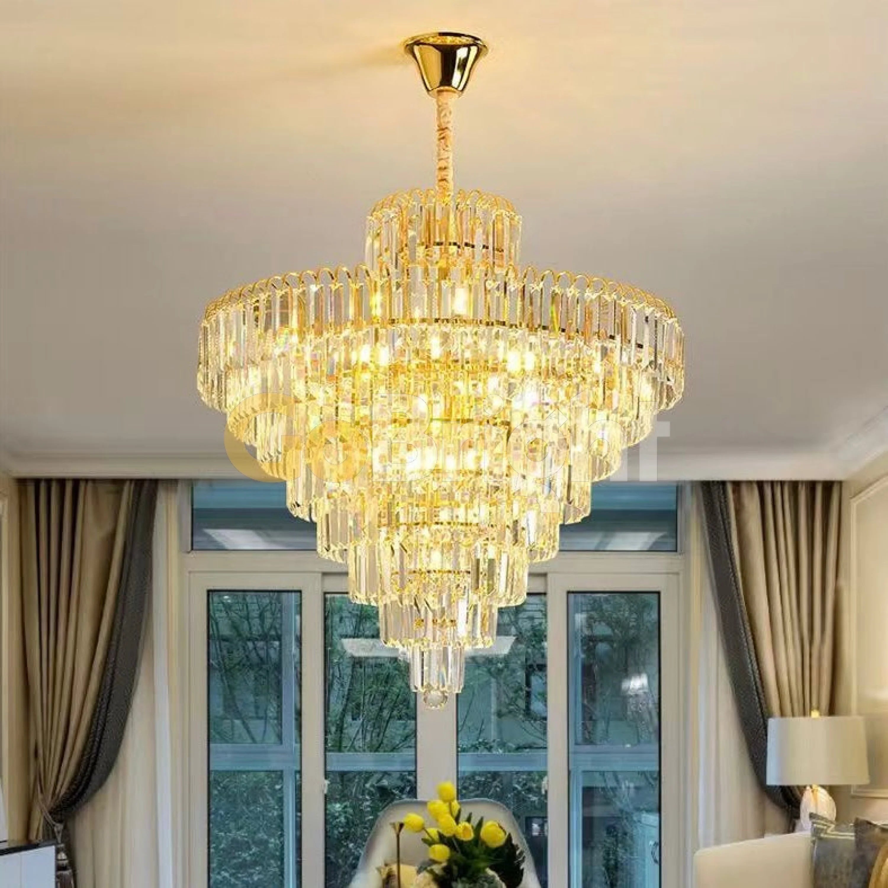 Candelabru Ivory 8xE14 Diametru 50cm Auriu