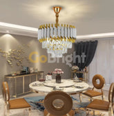 Candelabru Kimberly Diametru 30cm Alb + Auriu