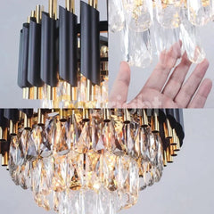 Candelabru Kimberly Diametru 30cm Negru + Auriu