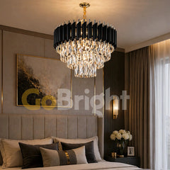 Candelabru Kimberly Diametru 30cm Negru + Auriu