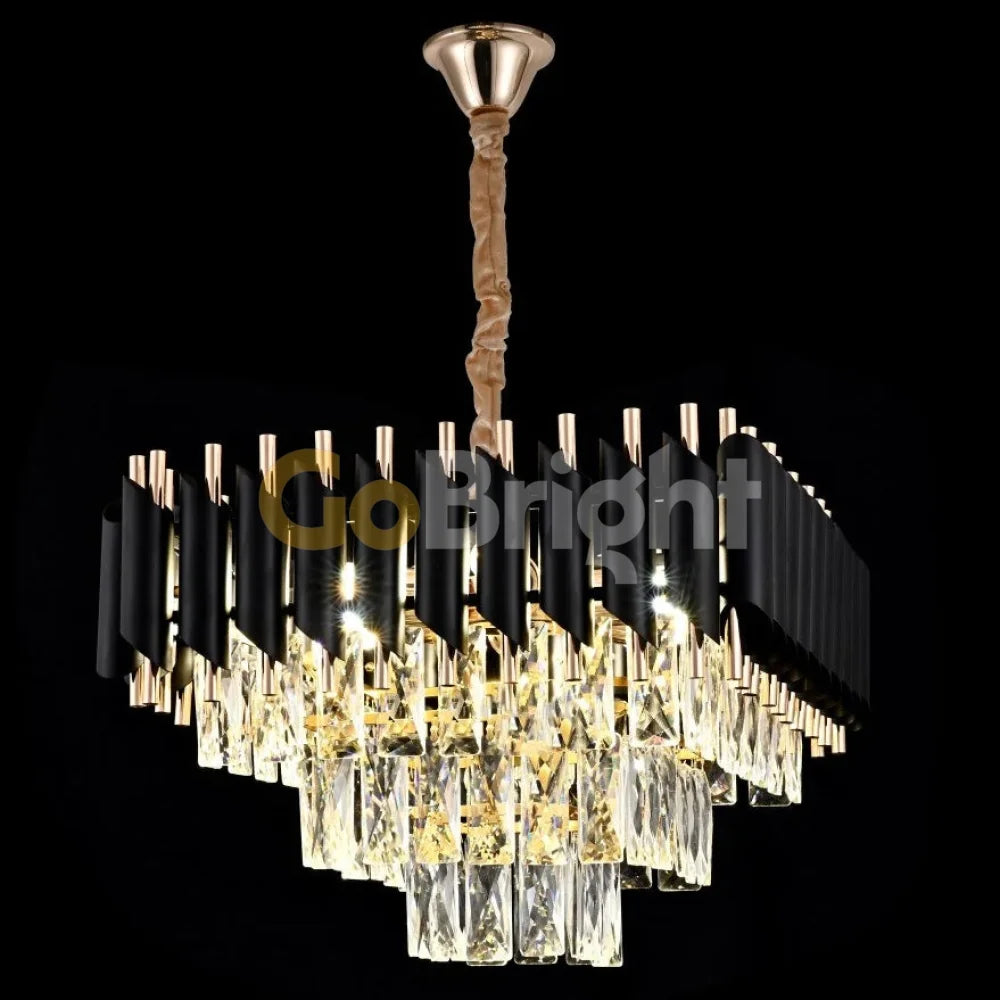 Candelabru Kimberly Diametru 30x30cm Negru + Auriu