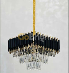 Candelabru Kimberly Diametru 30x30cm Negru + Auriu