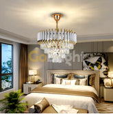 Candelabru Kimberly Diametru 40cm Alb + Auriu