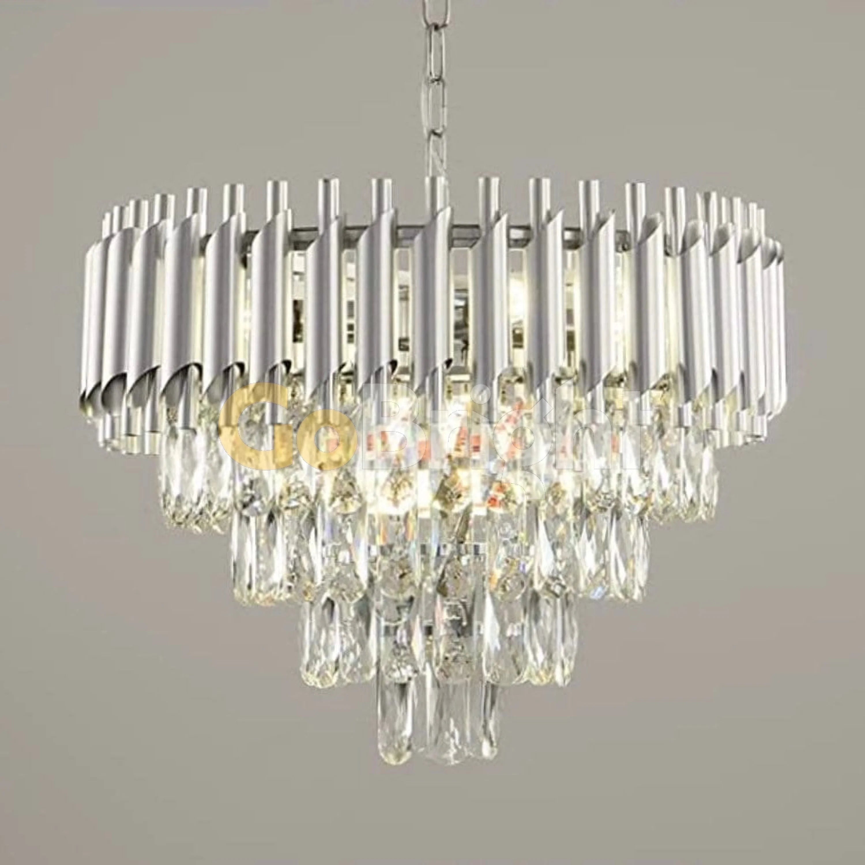 Candelabru Kimberly Diametru 40cm Argintiu