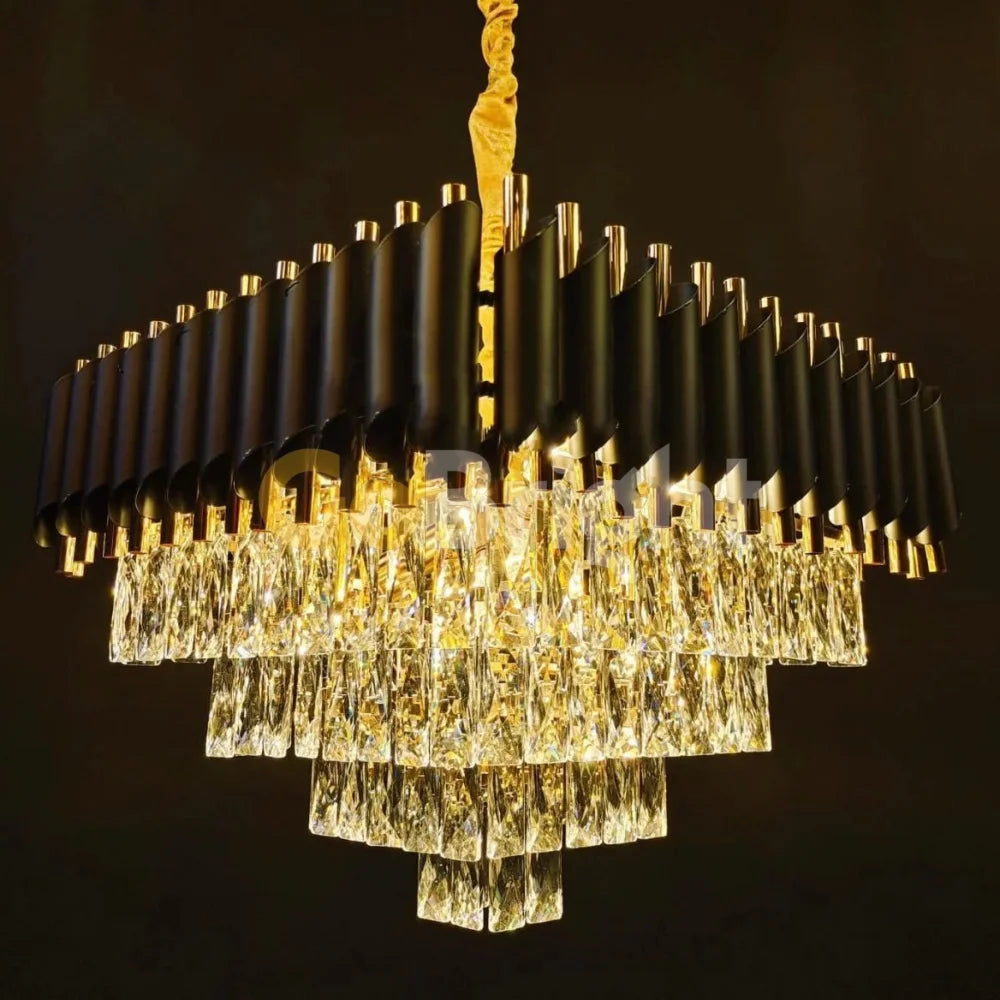 Candelabru Kimberly Diametru 40x40cm Negru + Auriu