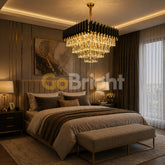 Candelabru Kimberly Diametru 40x40cm Negru + Auriu