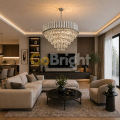 Candelabru Kimberly Diametru 50cm Argintiu