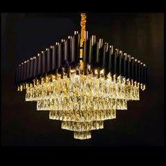 Candelabru Kimberly Diametru 50x50cm Negru + Auriu