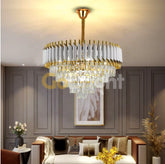 Candelabru Kimberly Diametru 60cm Alb + Auriu