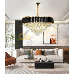 Candelabru Kimberly Diametru 75cm Negru + Auriu