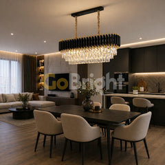 Candelabru Kimberly Diametru 80cm x 30cm Negru + Auriu