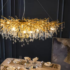 Candelabru Leon 120x55cm 10xE14 Auriu