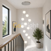 Candelabru Moon 12xE27 Diametru 40cm Argintiu