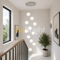 Candelabru Moon 12xE27 Diametru 40cm Argintiu