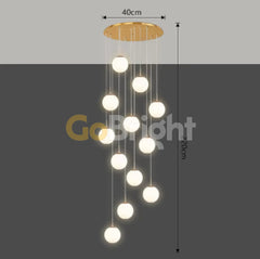 Candelabru Moon 12xE27 Diametru 40cm Auriu