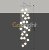 Candelabru Moon 25xE27 Diametru 60cm Argintiu