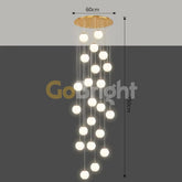 Candelabru Moon 25xE27 Diametru 60cm Auriu