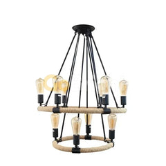 Candelabru Rustic Eagle 10xE27 Diametru 60 + 40cm Reglabil